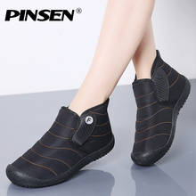 PINSEN 2020 Winter Women Boots High Quality Warm Plush Ankle Snow Boots Women Waterproof Slip-on Non-slip Mother Botas Mujer 2024 - buy cheap