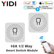 16A Tuya Mini WiFi Smart Light Switch Module 1/2Way APP Timer Remote Control Smart Life Breaker Switch Relay Google Home Alexa 2024 - buy cheap