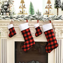 Merry Christmas Stocking Sack Xmas Gift Candy Bag Decorations for Home Sock Christmas Tree Decor 2024 - buy cheap