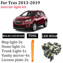 11x LED Car Reading Ceiling Light Interior light Kit For 2013 2014 2015 2016-2019 Chevrolet chevy Trax auto Trunk License Lamp 2024 - buy cheap