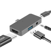 4 in 1 Multi Function For Pad Pro MacBook Pro USB C Hub Type C To 4K HDMI-compatible+AUX 3.5mm jack +USB3.0+Pd Hub Adapter 2024 - buy cheap