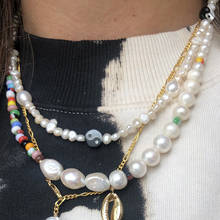 2021 New Style Irregular Freshwater Pearl Necklace Retro Ethnic Taiji Bagua Bead Embellishment Choker Gift For Womenсверхъестест 2024 - buy cheap