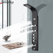 Grifo termostático de níquel cepillado para baño, columna de Panel de ducha, mezclador de bañera, pantalla Digital, caño de agua fría y caliente 2024 - compra barato