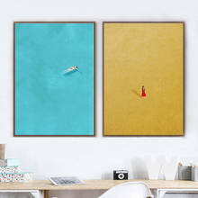 Cartoon Girl Swim Posters And Prints Wall Art Canvas Painting Wall Pictures For Living Room Bedroom Nordic Decoration 2024 - buy cheap