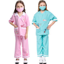 Umorden-Disfraz de veterinario para niñas, traje de fiesta de Halloween, Purim, azul y rosa 2024 - compra barato