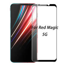 For ZTE Red Magic 5G Black Edge Tempered Glass Screen Protector For ZTE Redmagic 5G 2.5D Full Cover 9D Safety Protective Film 2024 - buy cheap