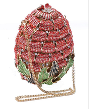 Bolsas femininas com pedras de diamante, bolsa vermelha para noite ou casamento 2024 - compre barato