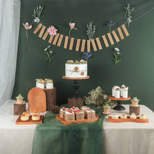 Bandeja de madeira para bolo, sobremesa, apoio para cupcake, chá, tarde 2024 - compre barato