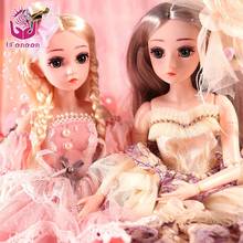 UCanaan 18 Inch 45CM 1/4 BJD Dolls 18 Ball Jointed Doll For Girls With Full Outfits Dress Shoes Makeup SD Doll Toys For Children 2024 - buy cheap