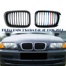 1set Front Bumper Racing Grills Kidney Grilles For BMW E46 Accessories 4doors 3 series 1998-2001 M Power Performance 2024 - buy cheap