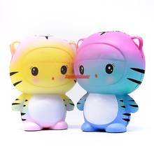 Soft Slow Rising Jumbo Squishy Kids Cute Color Animal Kawaii Tiger Squishy Toys With Scented 2024 - buy cheap