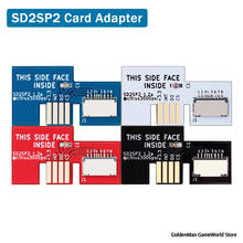 Bitfunx-adaptador de cartão sd, sd2sp2, tf, para nintendo gamecube, nca, ntsc, porta serial, 2 entradas, ouro, hq, superfície 2024 - compre barato