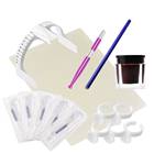 1 Set Eyebrow Makeup Practical Microblading Pen Tattoo Kit Needle Paste Skin Ruler Beauty Girl Needles Tattoo Ink Beginners Body 2026 - buy cheap