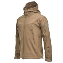 Jaqueta de inverno masculina de lã, casaco tático com concha macia, à prova d'água, blusão com camuflagem, multicamadas, roupas para airsoft 2024 - compre barato
