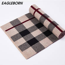 Scotland Lattice Scarf Men Winter 100% Wool Scarf  High Quality Cashmere Scarf Classic Lattice Khaki Black Grey Fashion Scarf 2024 - buy cheap