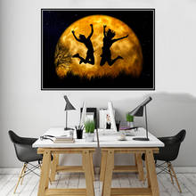 Jumping and Cheer People Poster Canvas Print Painting Wall Art Living Room Home Decoration 2024 - buy cheap