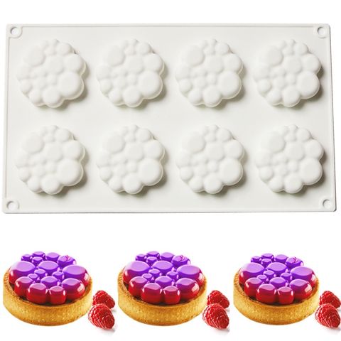 3D Silicone Cake Mold 8 Cavity Baking Tools Mousse Dessert Bakeware Decorating