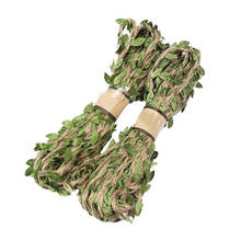 Cuerda de cáñamo en forma de hoja de 5M, simulación de hojas verdes, tejido, cuerda de yute, decoración para fiesta de cumpleaños, boda, suministros de embalaje de regalo 2024 - compra barato