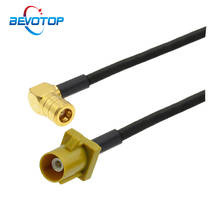 10 pces fakra k macho plug para smb fêmea jack 90 graus antena de rádio satélite adaptador xm carro veículo rádio receptor estéreo sintonizador 2024 - compre barato