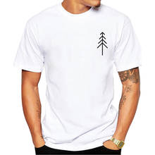 TEEHUB Promotion Foliage Minimalist Men T-Shirt Lined Tree Printed Tshirts Short Sleeve Tops Funny t shirts Essential Tee 2024 - buy cheap