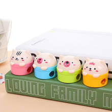 1PC Double Hole Cartoon Cat Bear Pencil Sharpener Kids School Office Supply 2024 - buy cheap