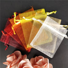 100pcs Organza Bags Gift Bag Jewelry Packing Pouches wedding decoration Wedding Favors And Gifts Tulle fabric mesh fabric 6z 2024 - buy cheap