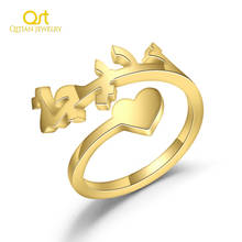 Personalized Name Rings Gold Color Custom Arabic Ring Heart Sprial For Women High Quality Stainless Steel Men Jewelry Not Fade 2024 - buy cheap