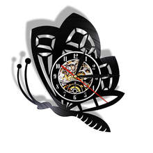 Borboleta design moderno e minimalista relógio de parede natureza animais retro vinil registro relógio inseto parede pendurado decoração casa relógio 2024 - compre barato