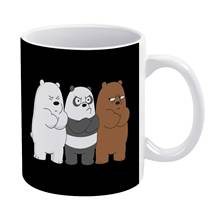 Blanco taza de café a amigos y familia regalo creativo 11 Oz taza de café caricatura de Taza de cerámica osos de dibujos animados hermanos Panda check Inn Pan Pa 2024 - compra barato