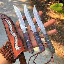 Damascus steel Blade Stable wooden handle outdoor hunting Straight knife high hardness Fixed blade Knife 2024 - buy cheap