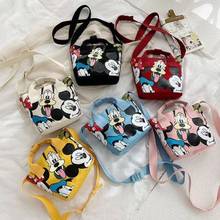 Disney-figuras de dibujos animados de Mickey y Minnie, accesorios de Cosplay, bolso de hombro informal, regalos, Unisex, 6 colores 2024 - compra barato