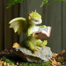 Cute Dragon Statue Magic Animal Sculpture Resin Crafts Home Garden Micro-landscape Decoration Ornaments Figurine Collection Gift 2024 - buy cheap