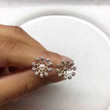 NEW Flower Shape Earrings Mountings Classical Earrings Findings Settings Jewelry Parts Fittings for Pearls Beads Stones Jade 2024 - buy cheap