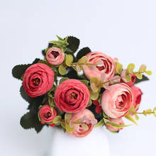 1 Bouquet 10heads(6big 4small) Artificial Peony Rose Flowers Camellia Silk Fake Flower for DIY Home Garden Wedding Decoration 2024 - buy cheap