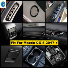 Cd/tira da bacia da porta/botão do elevador/pilar a/ar traseiro ac/alto-falante/caixa de engrenagens painel capa guarnição para mazda CX-5 cx5 2017 - 2021 2024 - compre barato