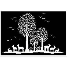 Deers in forest cross stitch package simple  aida 18ct 14ct 11ct black cloth people kit embroidery DIY handmade needlework 2024 - buy cheap