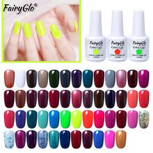 FairyGlo Fluorescent Neon UV Gel Nail Polish Nail Art Gel Varnish Soak Off Vernis Semi Permanant Nails Gel Polish Lacquer 15ml 2024 - buy cheap
