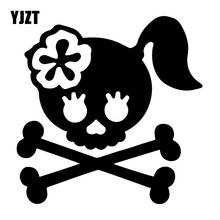 YJZT 16.8X16.9CM Girl Skull Trunk Funny Cartoon Car Sticker Decoraiton Decals C25-0929 2024 - buy cheap