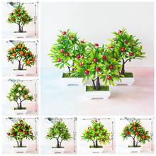 Plantas artificiais com pote mini árvore bonsai plantas falsas flores em vaso enfeites para decoração de casa casamento jardim decorações 2024 - compre barato