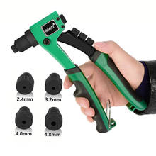 Professional stainless steel Light-weight Hand Riveter Manual Blind Rivet Gun Hand Tool with 50pcs rivets 2024 - buy cheap