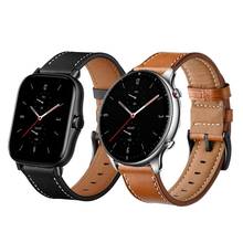 For Huami Amazfit GTS2 Genuine Leather Watchband For Xiaomi Amazfit GTR2 Replacement Wrist Strap Smart Watch Bands accessories 2024 - buy cheap