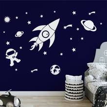 Outer Space Planet Wall Stickers for Kids Room Cartoon Astronaut Art Decals Vinyl Baby Nursery Bedroom Home Decoration DW8318 2024 - buy cheap
