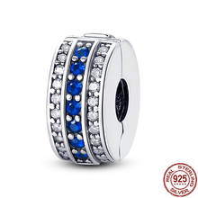 Codemonkey clipe de berloque de prata esterlina 925 autêntica, azul de prata esterlina ajuste original de pulseira de 3mm & pulseira para mulheres fazendo joias cms1537 2024 - compre barato