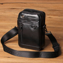 Men Bags Genuine Leather Belt Waist Pack Shoulder Crossbody Bags Messenger Bag Male Bum Cell Phone Pouch Travel Waist Bag 2024 - купить недорого