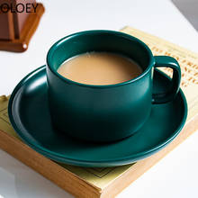 Handmade Coffee Mug Bone China Nordic Coffee Mugs Porcelain Green Enamel Mug Tazas Para Cafe Afternoon Tea Cups and Mugs Set 2024 - buy cheap