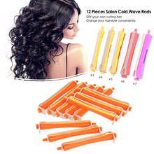 12 Pieces Salon Cold Wave Rods Hair Roller With Rubber Band Curling Curler Perms Hairdressing Styling Tool for Women Hair 2024 - buy cheap