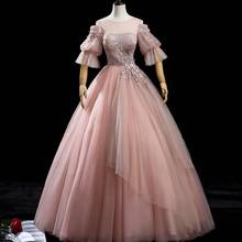 Half Sleeve Quinceanera Dress Luxury Lace Party Dress Classic Beads Prom Dress Off The Shoulder Ball Gown Customize Vestidos 2024 - buy cheap