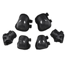 MagiDeal 6 Pcs Adults Inline Skating Skateboard Knee Wrist Guard Elbow Pad Protective Set for roller skating scooters Gokart
