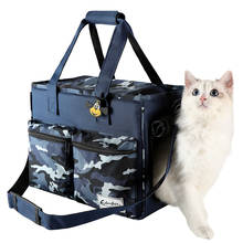Сумка-переноска для домашних животных, мягкая камуфляжная дорожная сумочка на плечо для собак и кошек 2024 - купить недорого