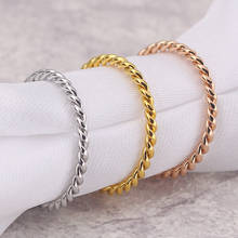 Torção pequena moda coreana nova torção de aço inoxidável anel feminino 2020 personalidade cauda anel de jóias casamento ficou noivo anel 2024 - compre barato